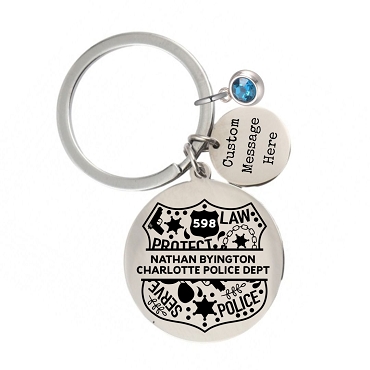 Police Officer - Personalized LEO Keychain Gift